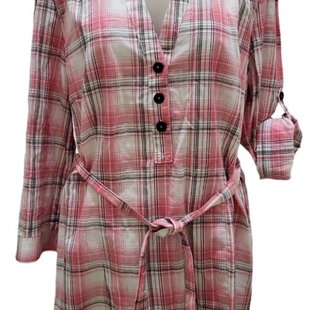 Cato Pink and White Robe Intimates & Sleepwear
